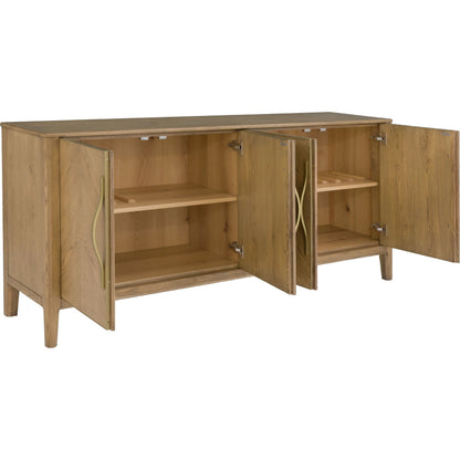 Maxwell Credenza by Fairfield Chair. Made from red oak solids, veneers in a unique style.