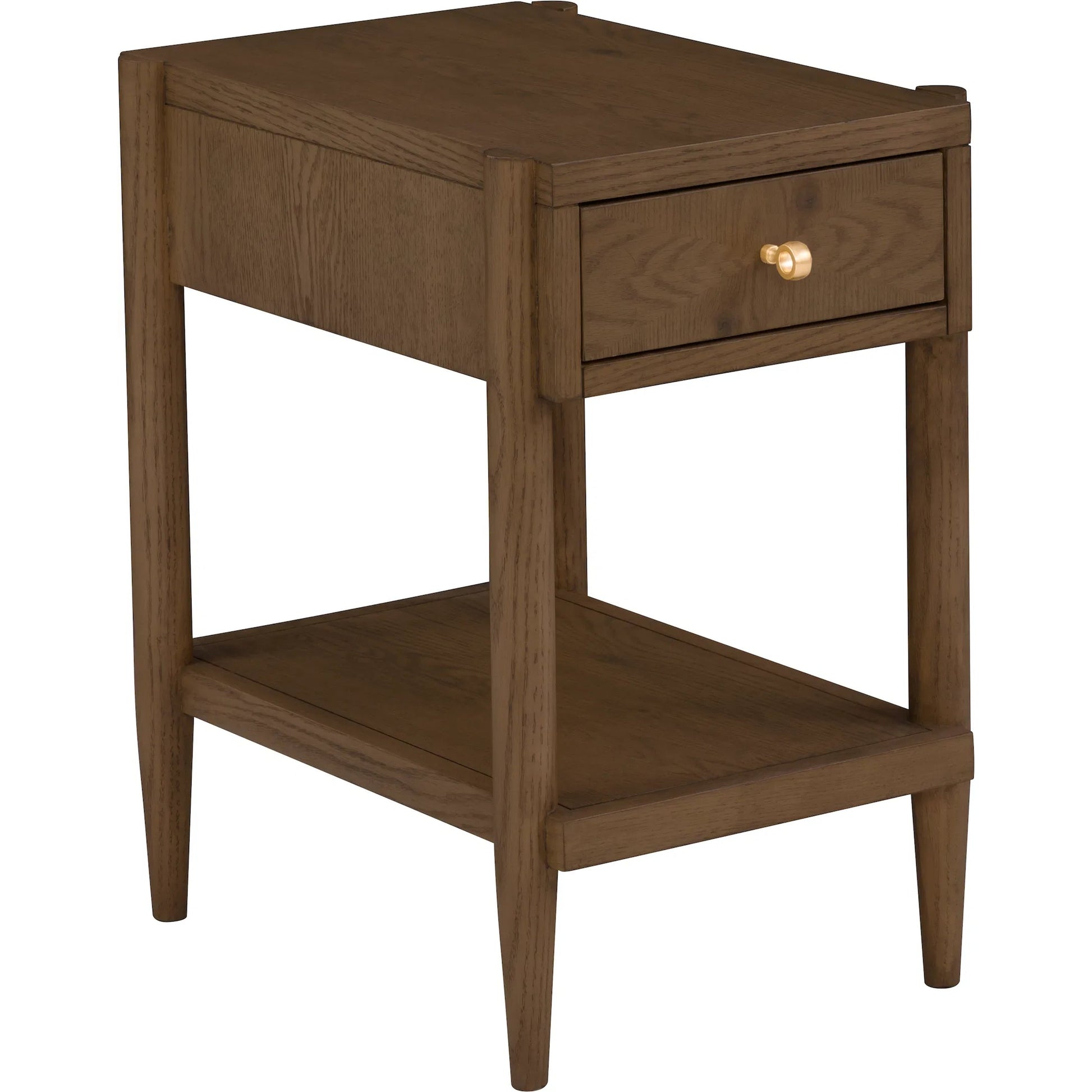 Maxwell 1-Drawer Rectangle Drink Table by Fairfield Chair. Made from red oak solids, veneers in a unique style.