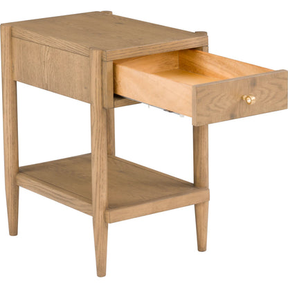 Maxwell 1-Drawer Rectangle Drink Table by Fairfield Chair. Made from red oak solids, veneers in a unique style.