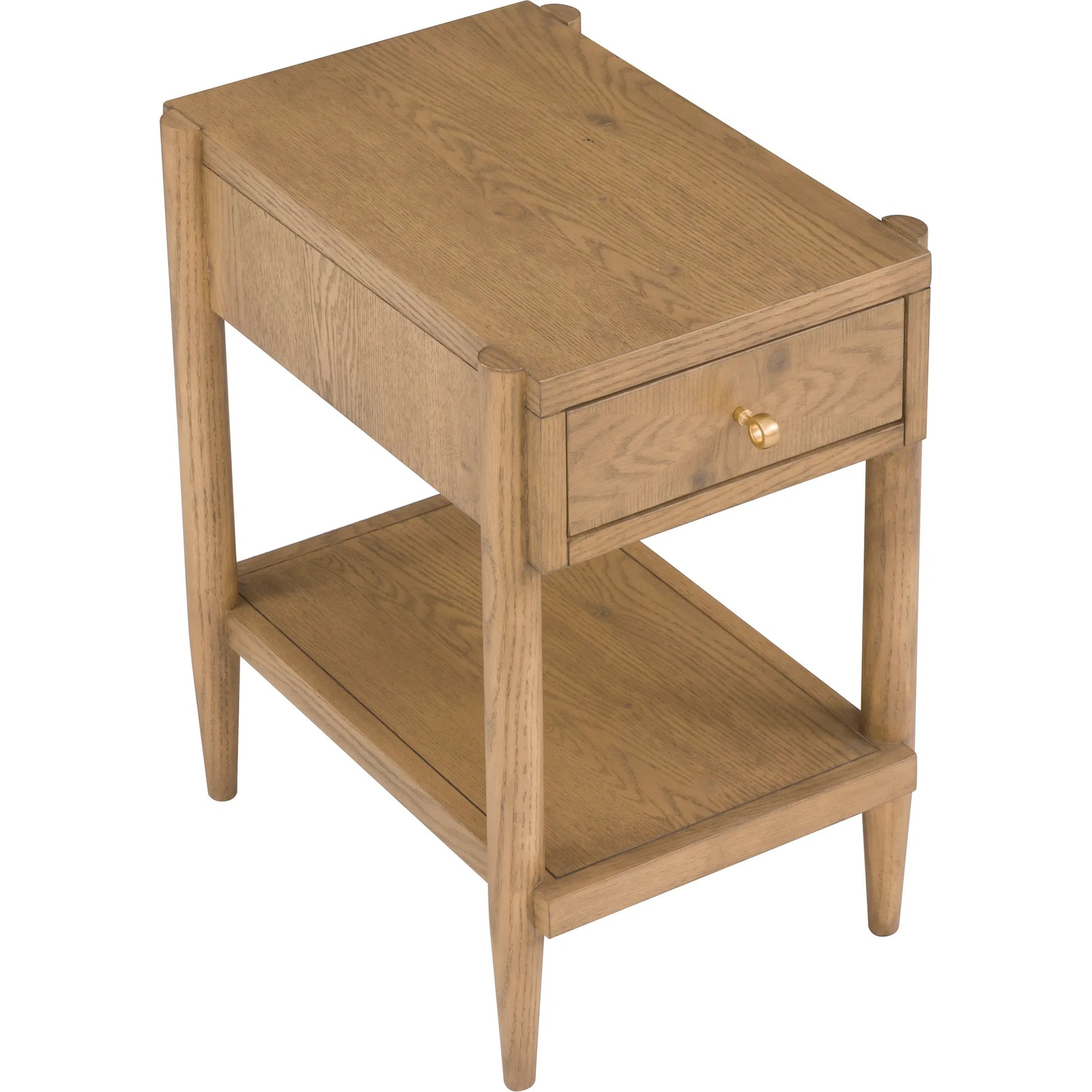 Maxwell 1-Drawer Rectangle Drink Table by Fairfield Chair. Made from red oak solids, veneers in a unique style.