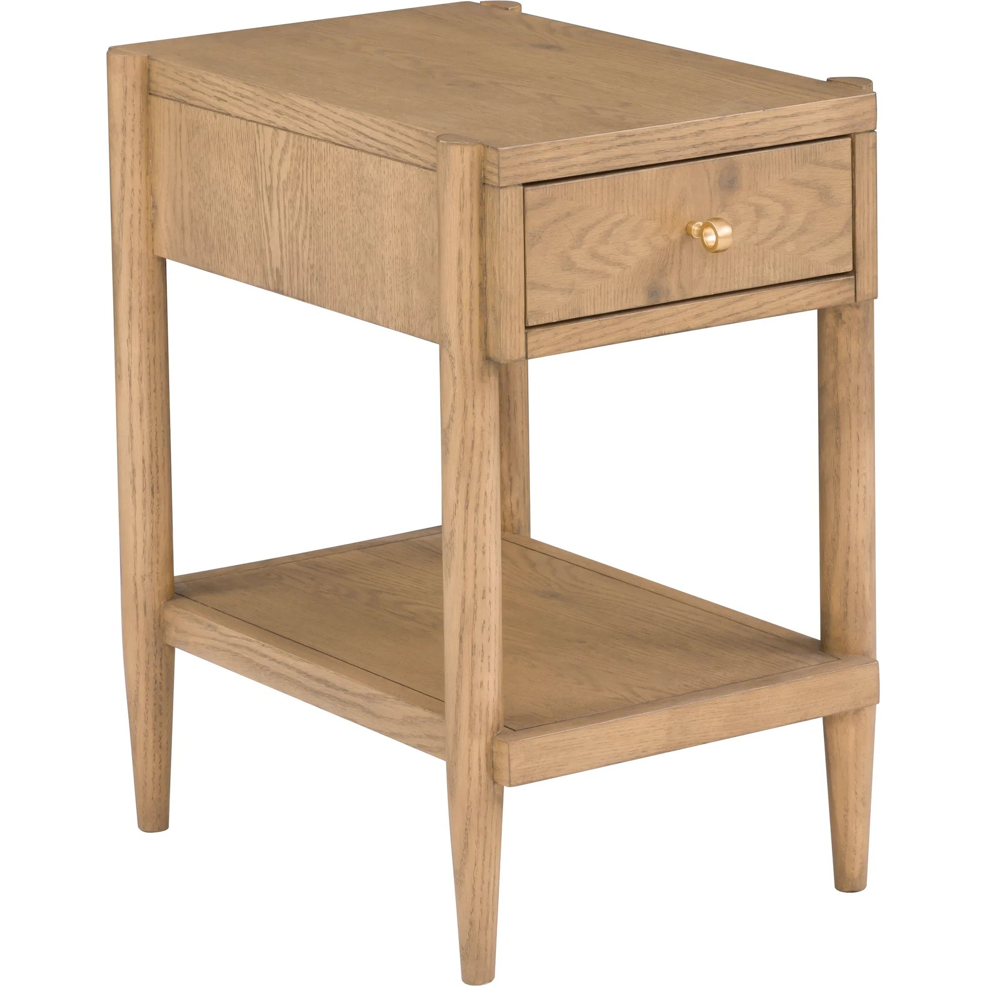 Maxwell 1-Drawer Rectangle Drink Table by Fairfield Chair. Made from red oak solids, veneers in a unique style.