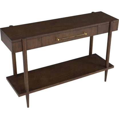 Maxwell 1-Drawer Console Table by Fairfield Chair. Made from red oak solids, veneers in a unique style.