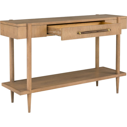 Maxwell 1-Drawer Console Table by Fairfield Chair. Made from red oak solids, veneers in a unique style.