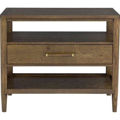 Maxwell 1-Drawer Nightstand by Fairfield Chair. Made from red oak solids, veneers in a unique style.
