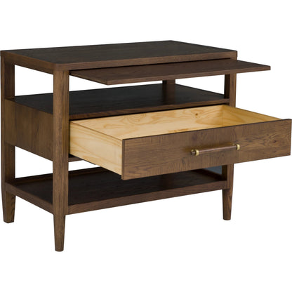 Maxwell 1-Drawer Nightstand by Fairfield Chair. Made from red oak solids, veneers in a unique style.