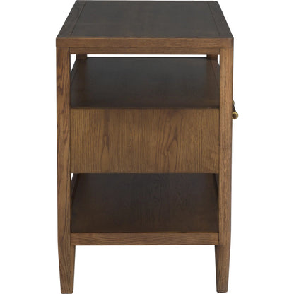 Maxwell 1-Drawer Nightstand by Fairfield Chair. Made from red oak solids, veneers in a unique style.
