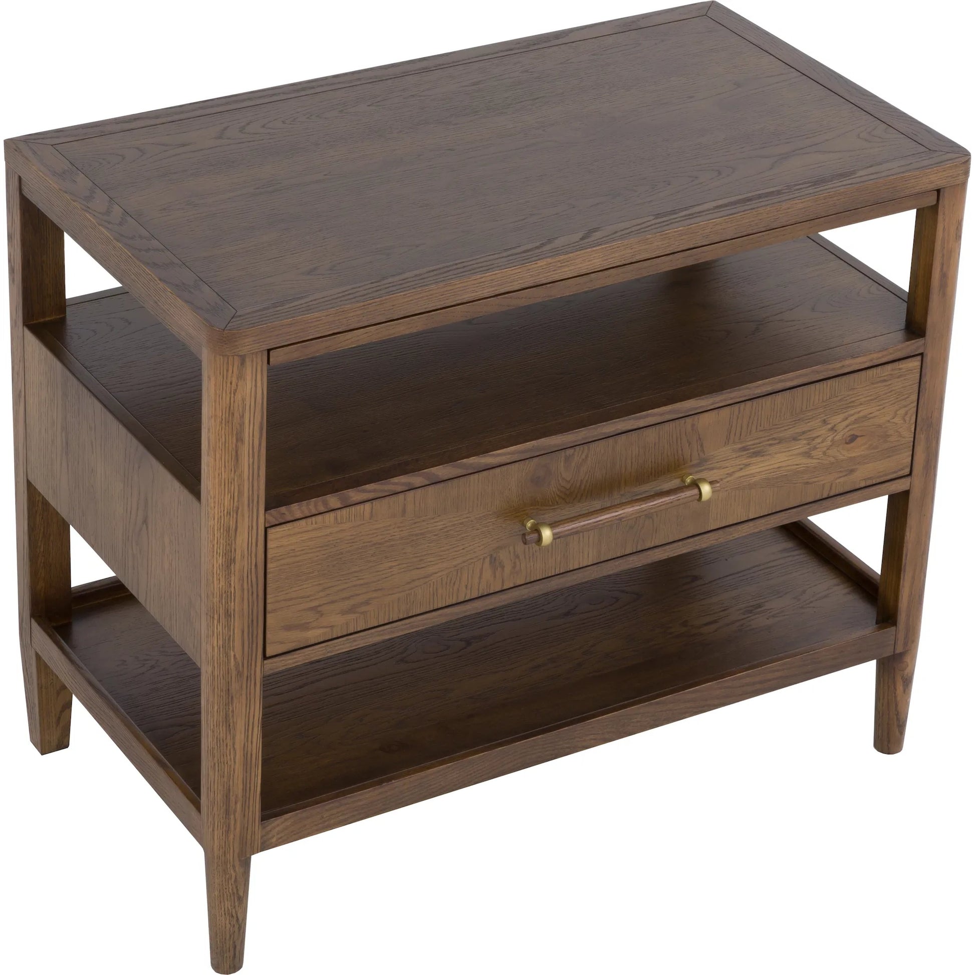 Maxwell 1-Drawer Nightstand by Fairfield Chair. Made from red oak solids, veneers in a unique style.
