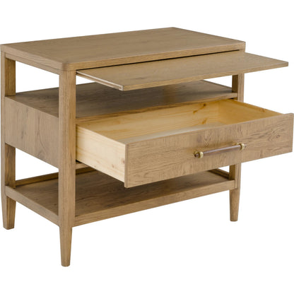Maxwell 1-Drawer Nightstand by Fairfield Chair. Made from red oak solids, veneers in a unique style.