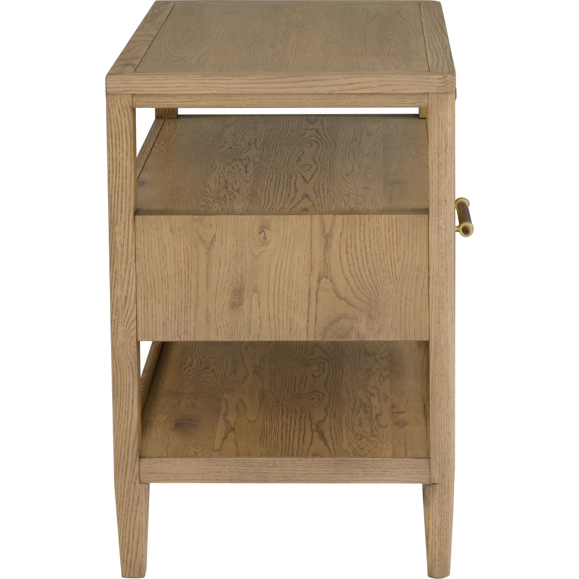 Maxwell 1-Drawer Nightstand by Fairfield Chair. Made from red oak solids, veneers in a unique style.