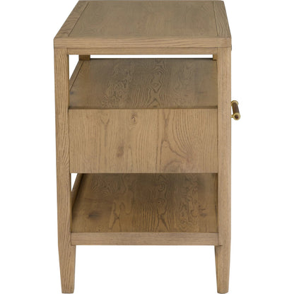 Maxwell 1-Drawer Nightstand by Fairfield Chair. Made from red oak solids, veneers in a unique style.