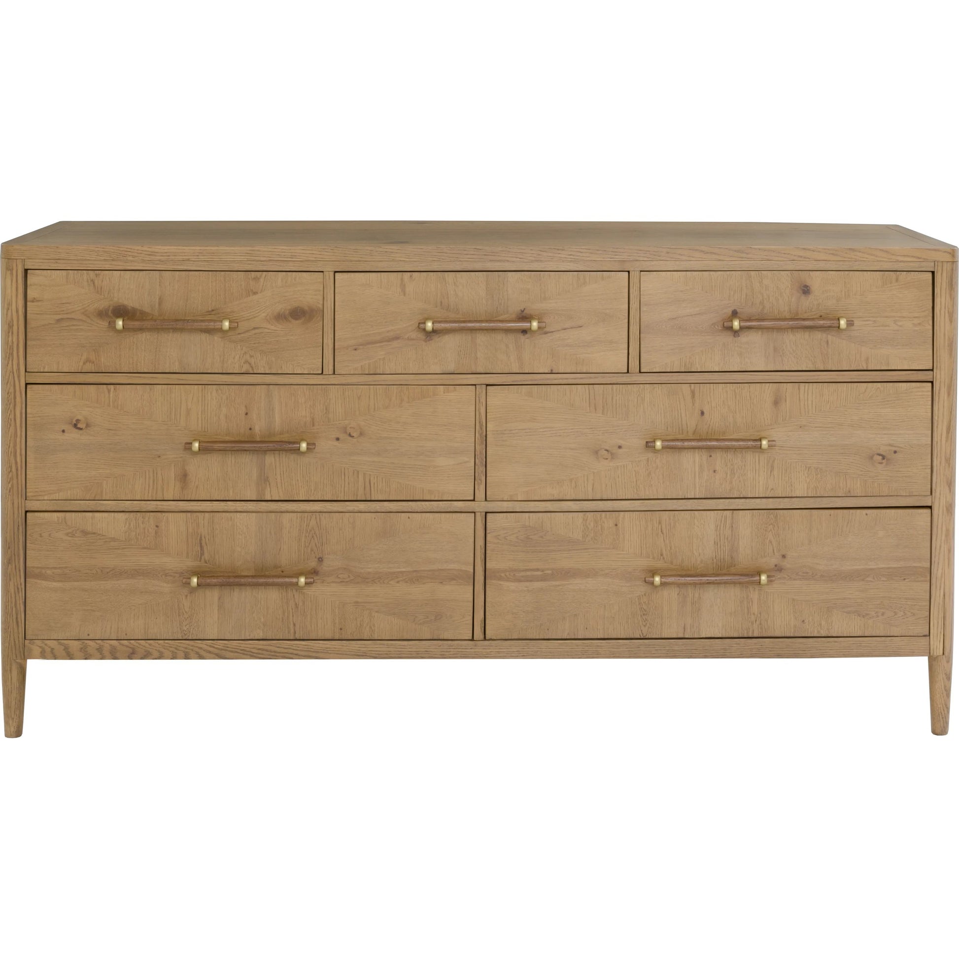 Maxwell 7-Drawer Dresser by Fairfield Chair. Made from red oak solids, veneers in a unique style.