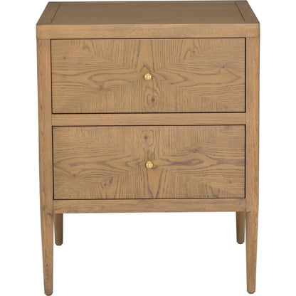 Maxwell 2-Drawer Petite Nightstand by Fairfield Chair. Made from red oak solids, veneers in a unique style.
