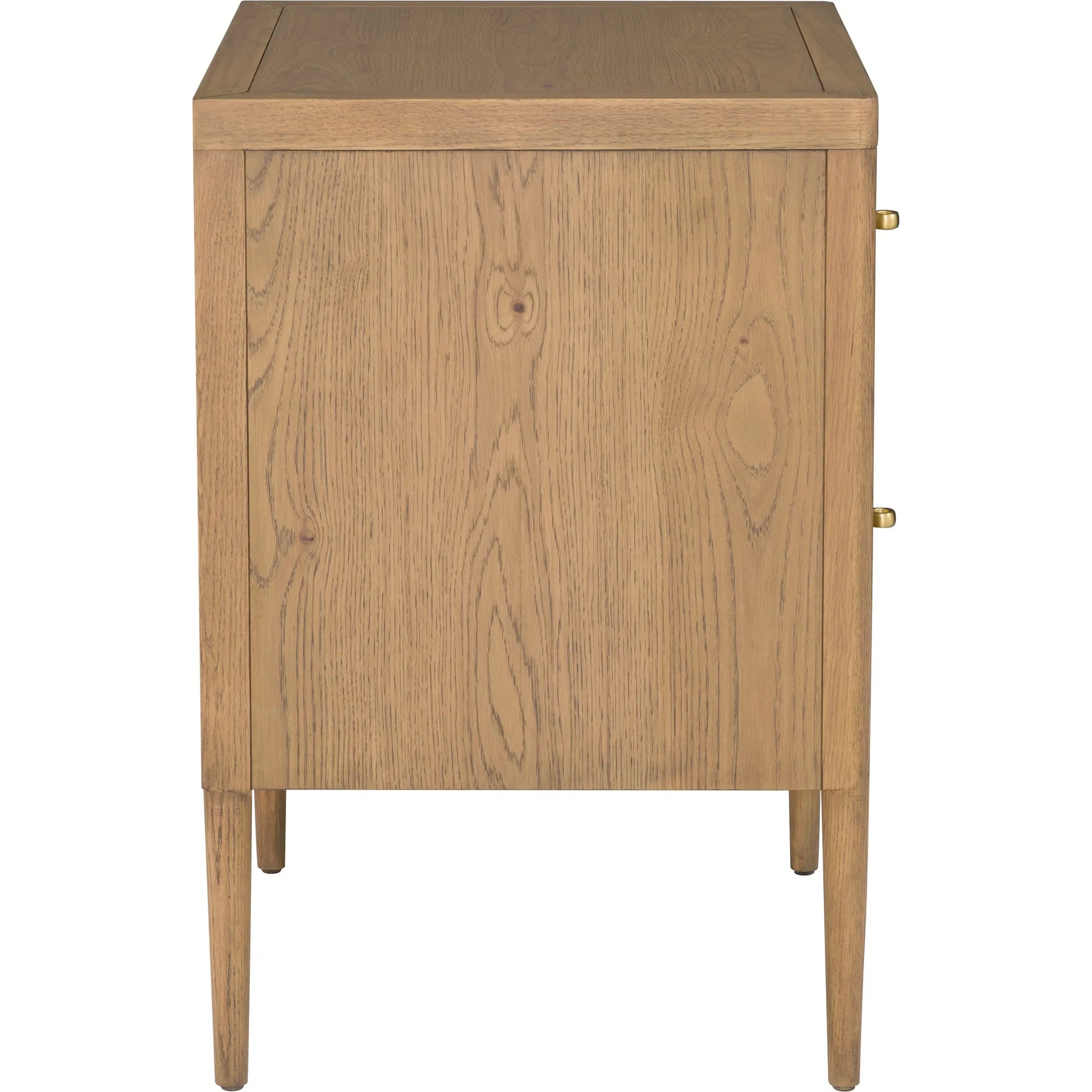 Maxwell 2-Drawer Petite Nightstand by Fairfield Chair. Made from red oak solids, veneers in a unique style.