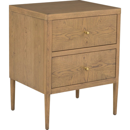 Maxwell 2-Drawer Petite Nightstand by Fairfield Chair. Made from red oak solids, veneers in a unique style.