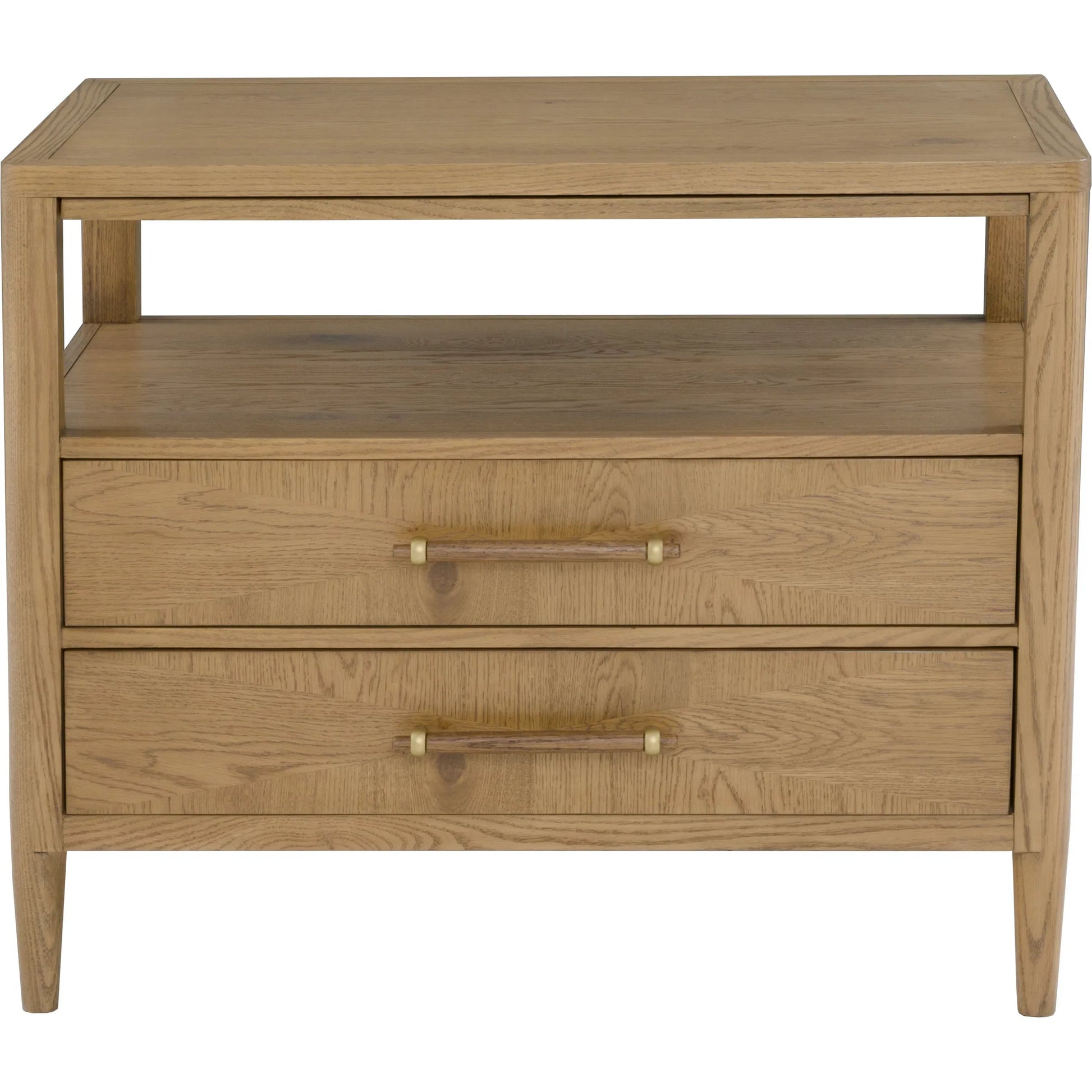 Maxwell 2-Drawer Nightstand by Fairfield Chair. Made from red oak solids, veneers in a unique style.