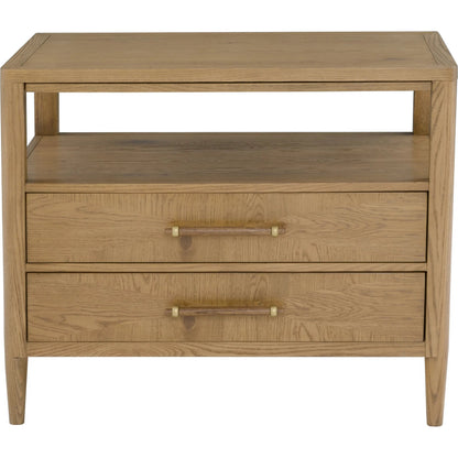 Maxwell 2-Drawer Nightstand by Fairfield Chair. Made from red oak solids, veneers in a unique style.