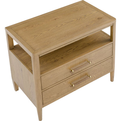 Maxwell 2-Drawer Nightstand by Fairfield Chair. Made from red oak solids, veneers in a unique style.