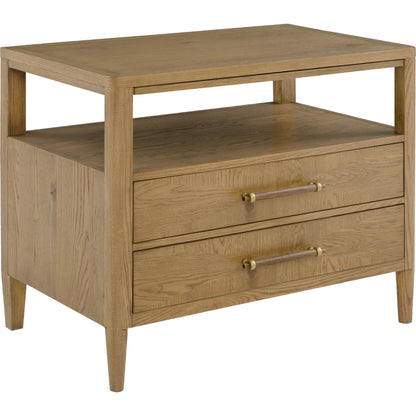Maxwell 2-Drawer Nightstand by Fairfield Chair. Made from red oak solids, veneers in a unique style.