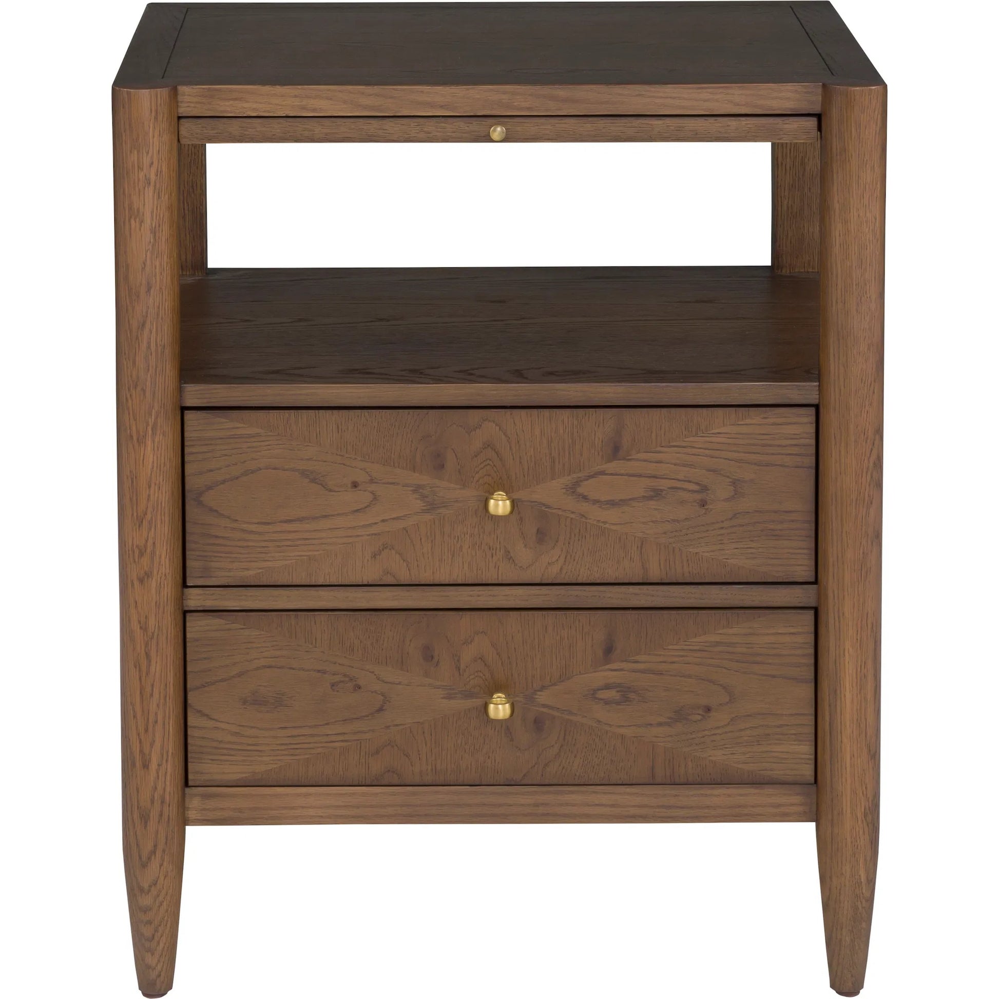 Maxwell 2-Drawer Nightstand by Fairfield Chair. Made from red oak solids, veneers in a unique style.