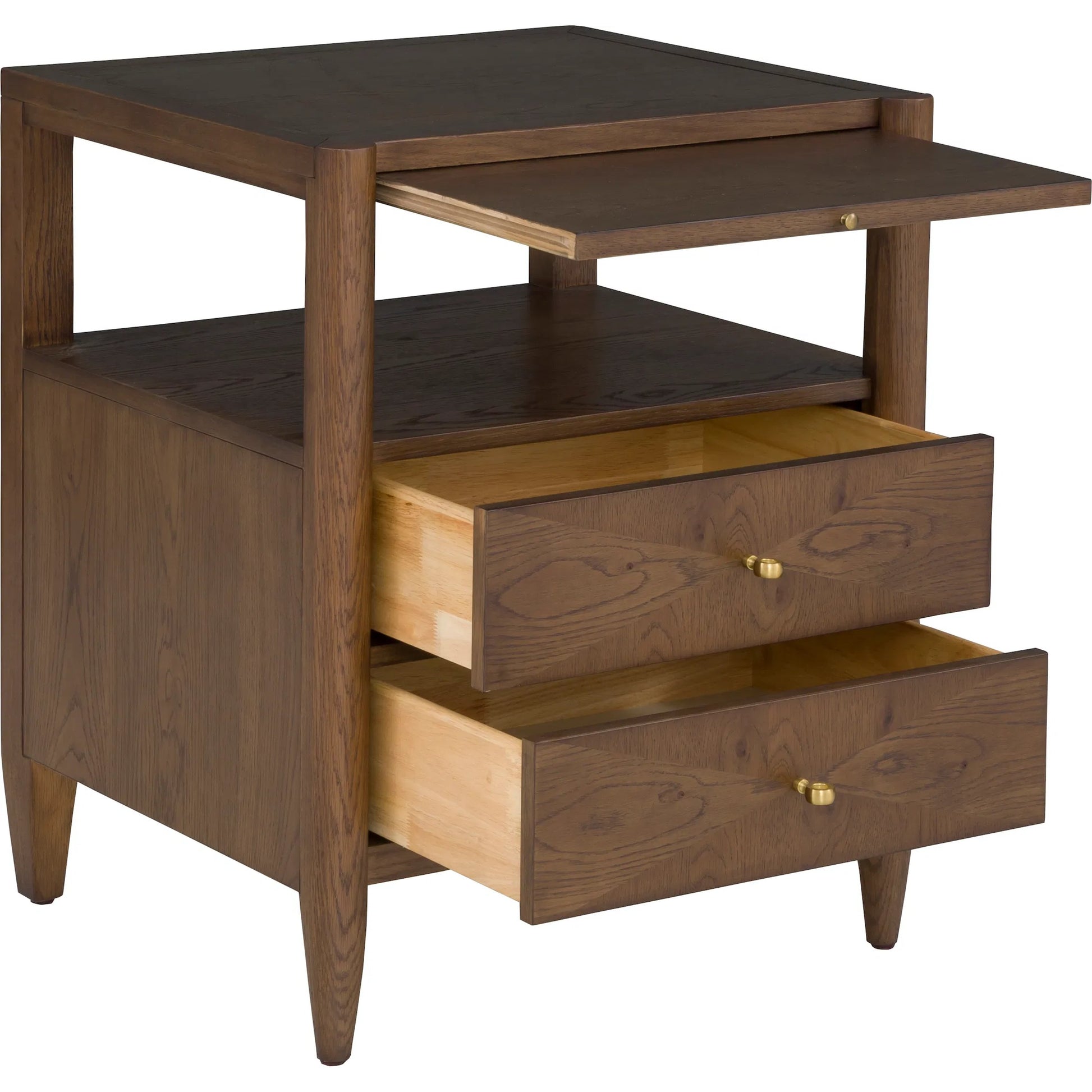 Maxwell 2-Drawer Nightstand by Fairfield Chair. Made from red oak solids, veneers in a unique style.