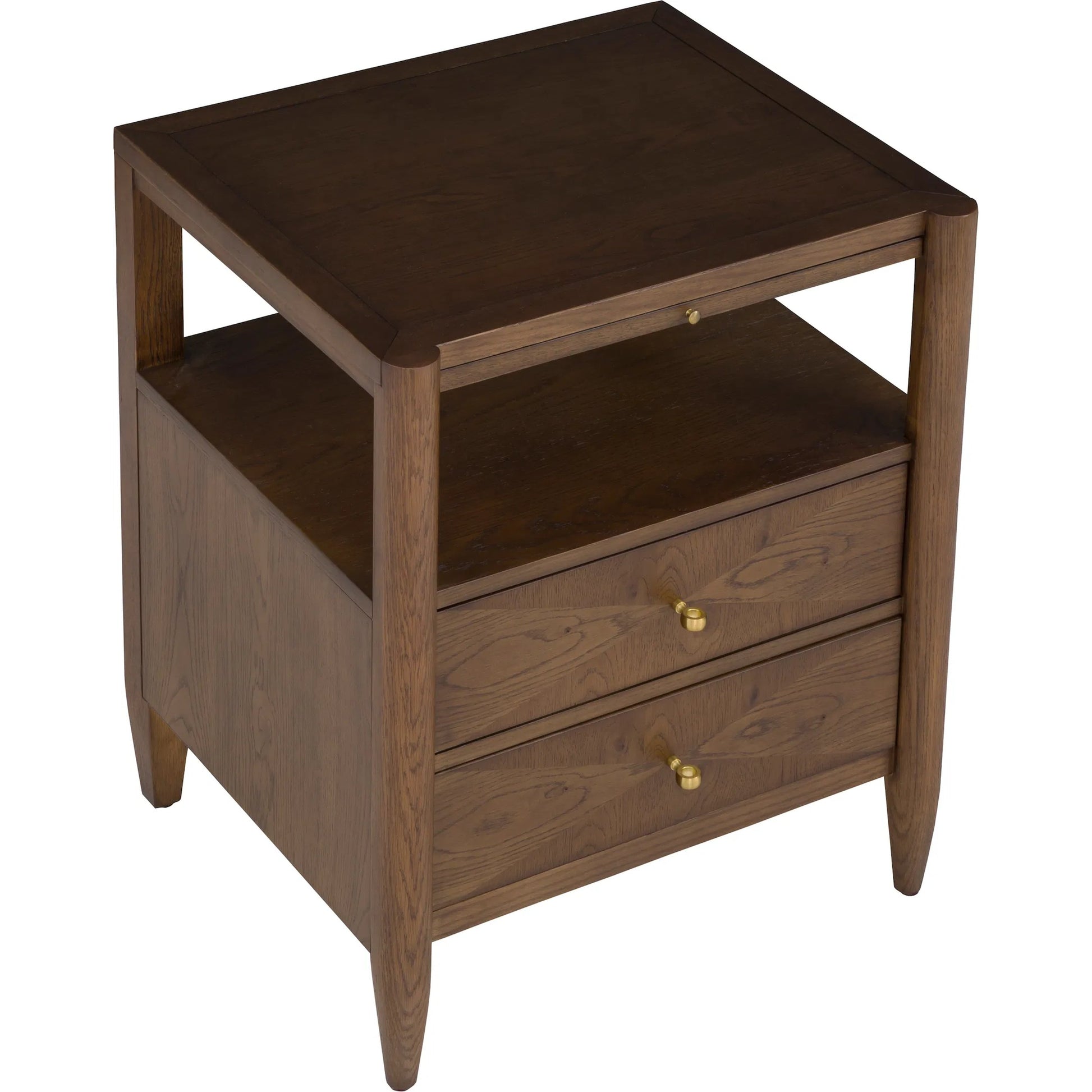 Maxwell 2-Drawer Nightstand by Fairfield Chair. Made from red oak solids, veneers in a unique style.