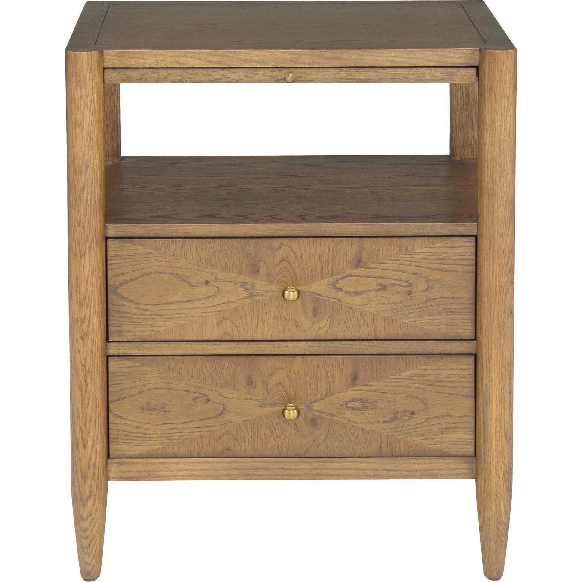 Maxwell 2-Drawer Nightstand by Fairfield Chair. Made from red oak solids, veneers in a unique style.