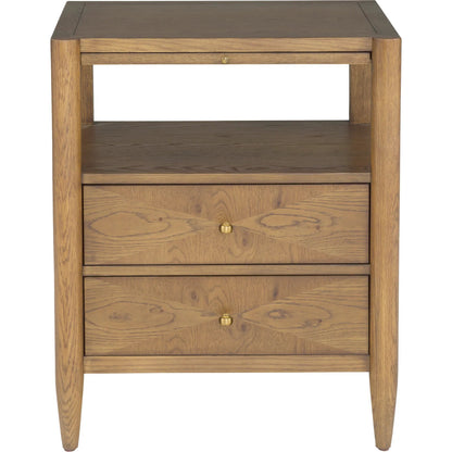 Maxwell 2-Drawer Nightstand by Fairfield Chair. Made from red oak solids, veneers in a unique style.