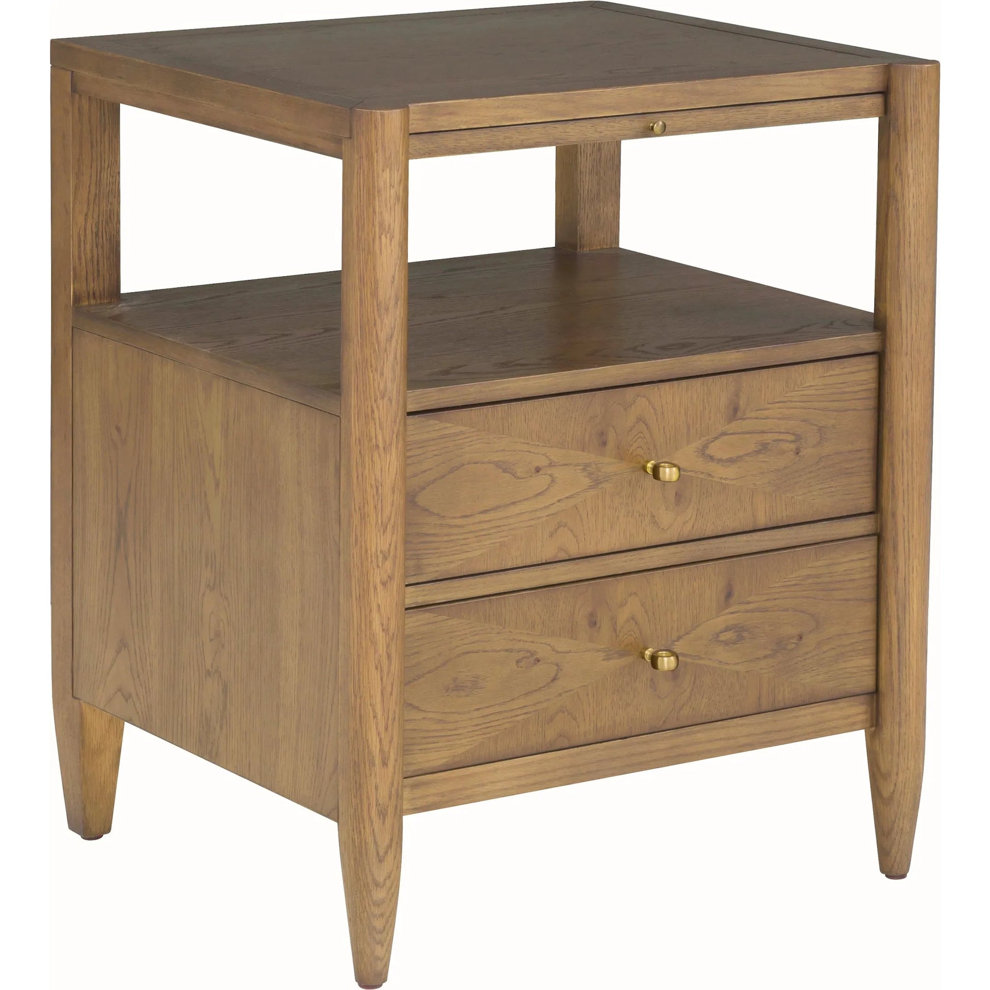 Maxwell 2-Drawer Nightstand by Fairfield Chair. Made from red oak solids, veneers in a unique style.
