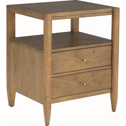 Maxwell 2-Drawer Nightstand by Fairfield Chair. Made from red oak solids, veneers in a unique style.
