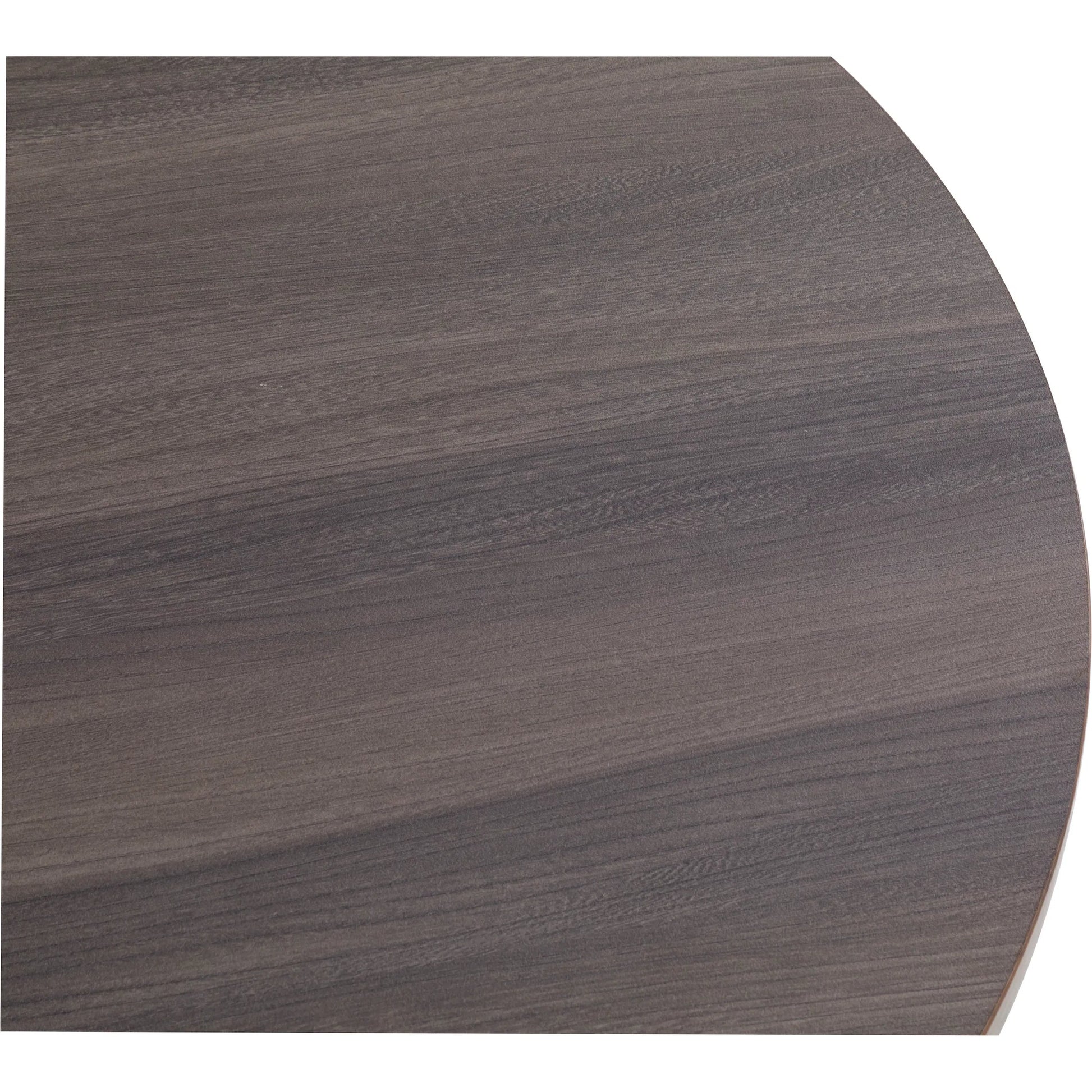 Freya Laminate Round End Table by Fairfield Chair in tan and light oak. Made from high pressure laminate in a unique style.