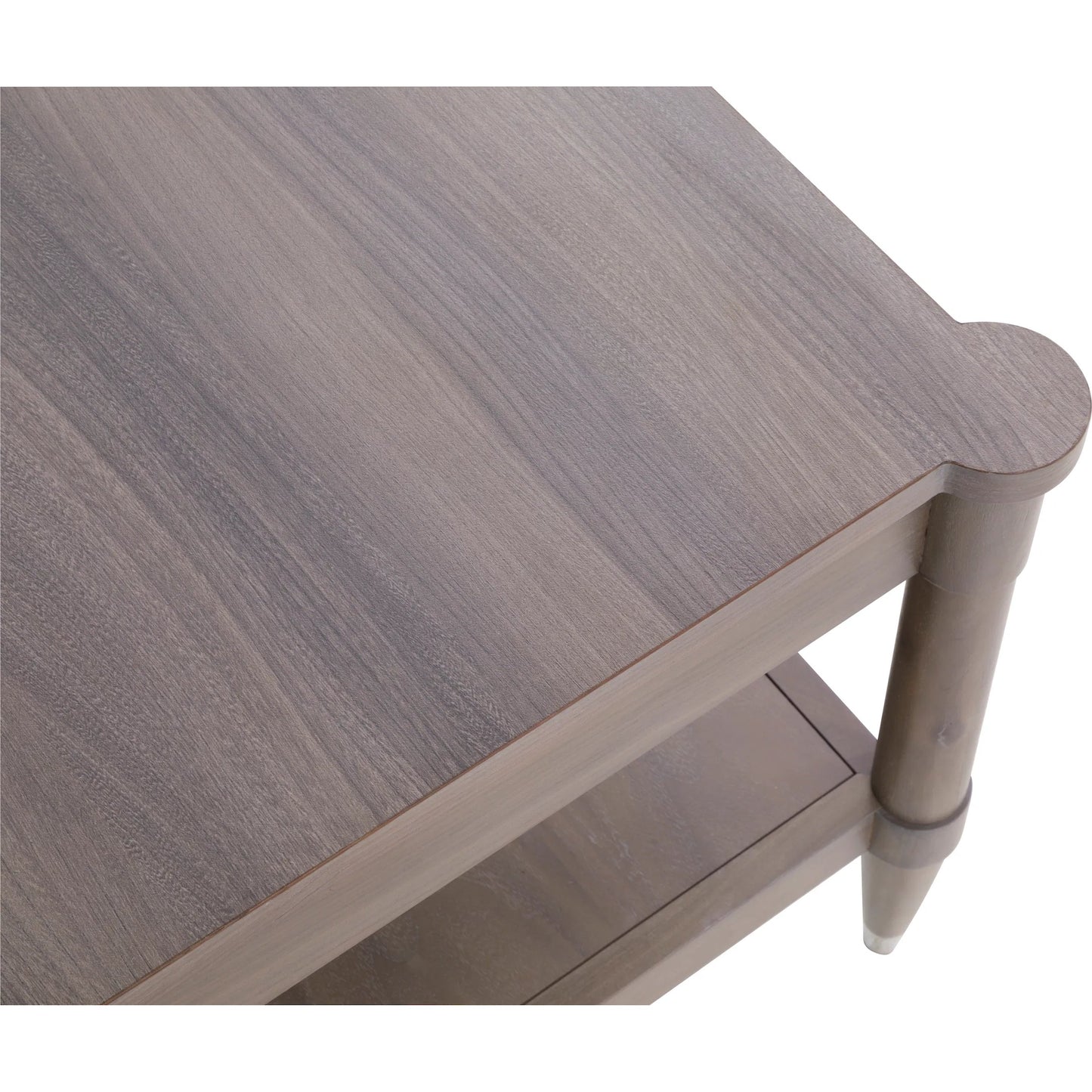 004 SI-2635817 | Closeup | Freya Laminate Rectangular Cocktail Table by Fairfield Chair in tan and light oak. Made from high pressure laminate in a unique style.