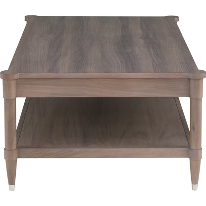 Freya Laminate Rectangular Cocktail Table by Fairfield Chair in tan and light oak. Made from high pressure laminate in a unique style.