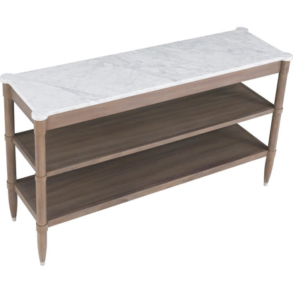 Freya Laminate Console by Fairfield Chair in light oak. Made from unique in a unique style.