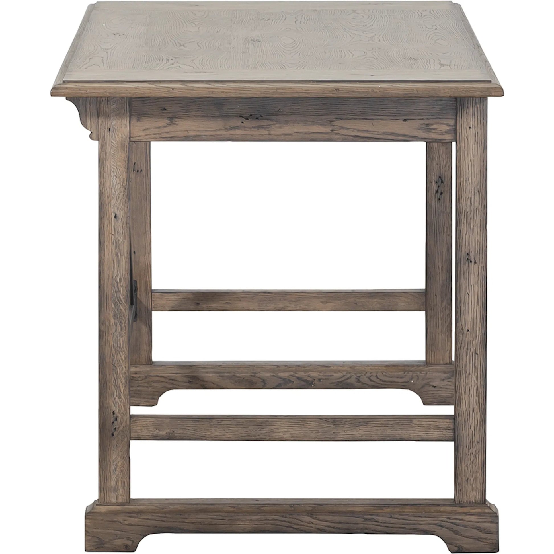Arcadian Writing Desk by Fairfield Chair in brown and burnished oak. Made from white oak solids, veneers in a unique style.