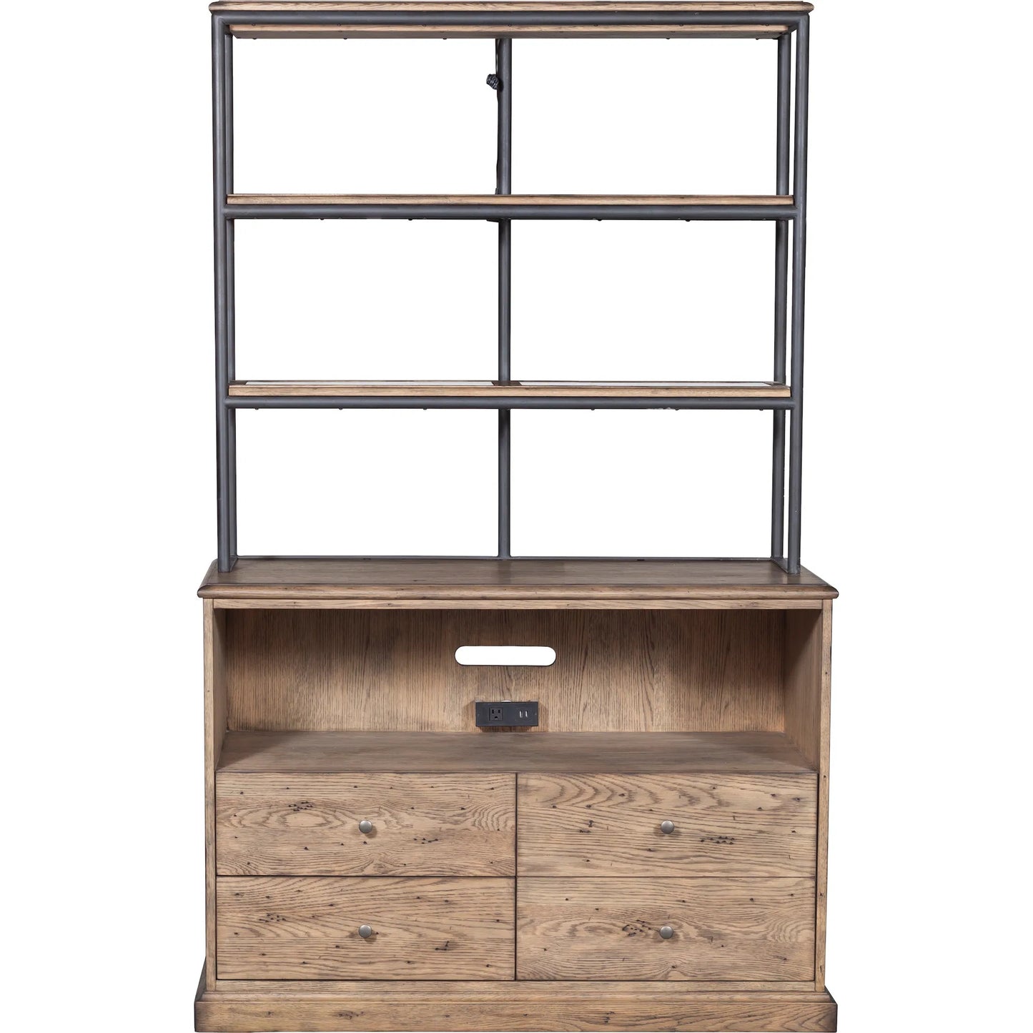 004 SI-2635823 | Additional Silo | Arcadian Lateral Storage and File Cabinet by Fairfield Chair in brown and burnished oak. Made from white oak solids, veneers in a unique style.