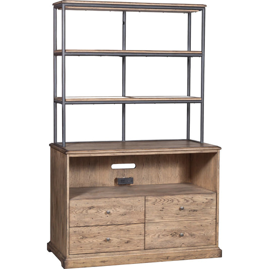 Arcadian Lateral File Deck by Fairfield Chair in brown and burnished oak. Made from white oak solids, veneers, metal in a unique style.