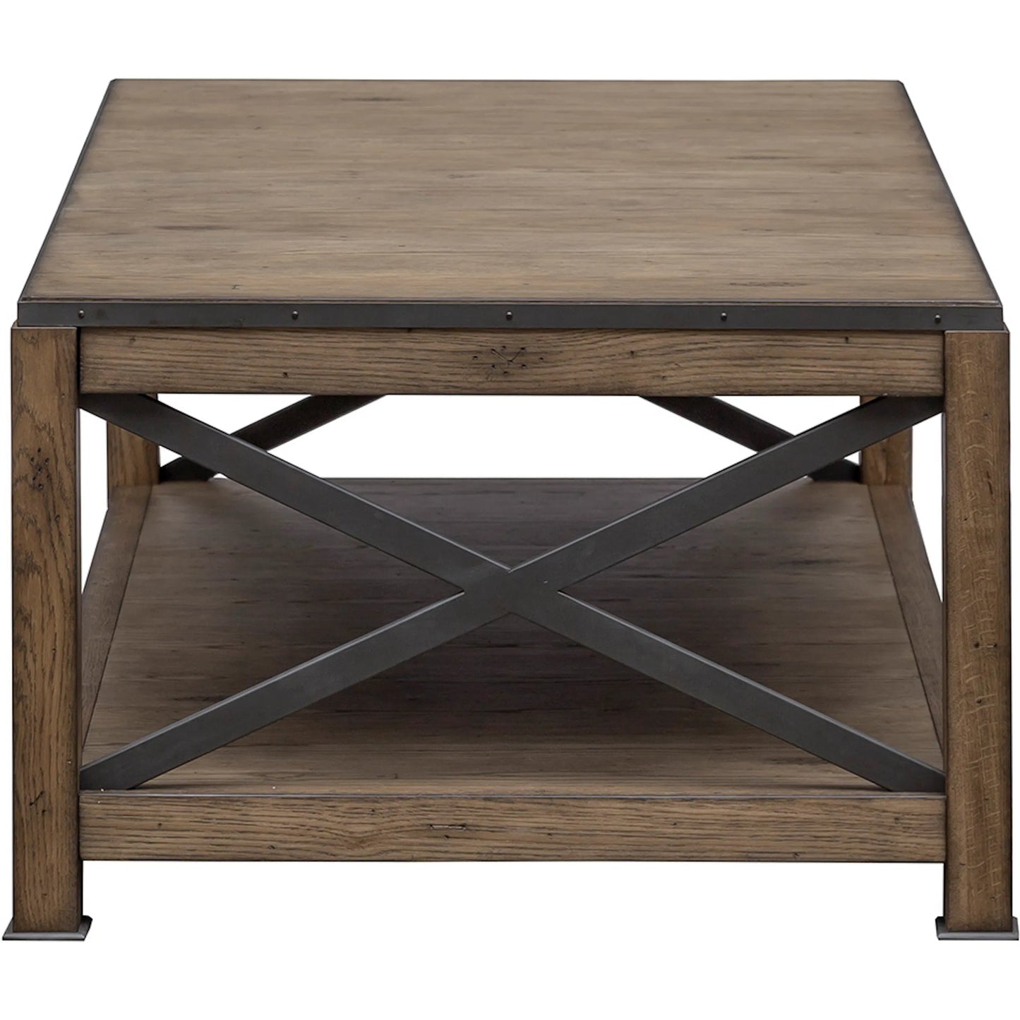 002 SI-2635824 | Additional Silo | Arcadian Rectangular Cocktail Table by Fairfield Chair in brown and burnished oak. Made from white oak solids, veneers, metal in a unique style.