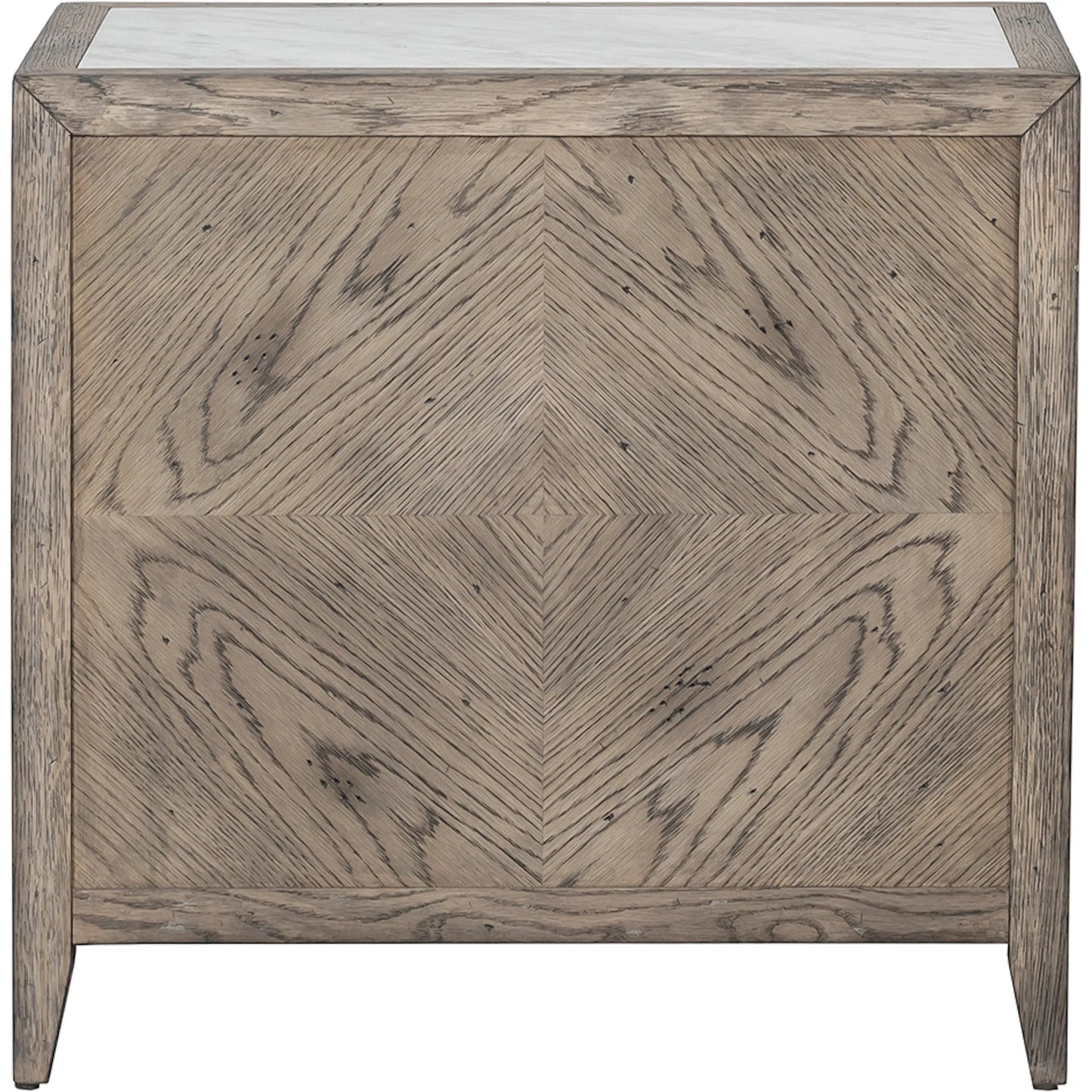 003 SI-2635827 | Additional Silo | Arcadian Rectangular End Table by Fairfield Chair in brown and burnished oak. Made from white oak solids, veneers, carrara marble in a unique style.