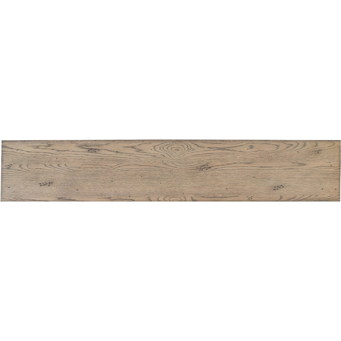 001 SI-2635828 | Additional Silo | Arcadian Open Storage Console Table by Fairfield Chair in brown and burnished oak. Made from white oak solids, veneers, metal in a unique style.
