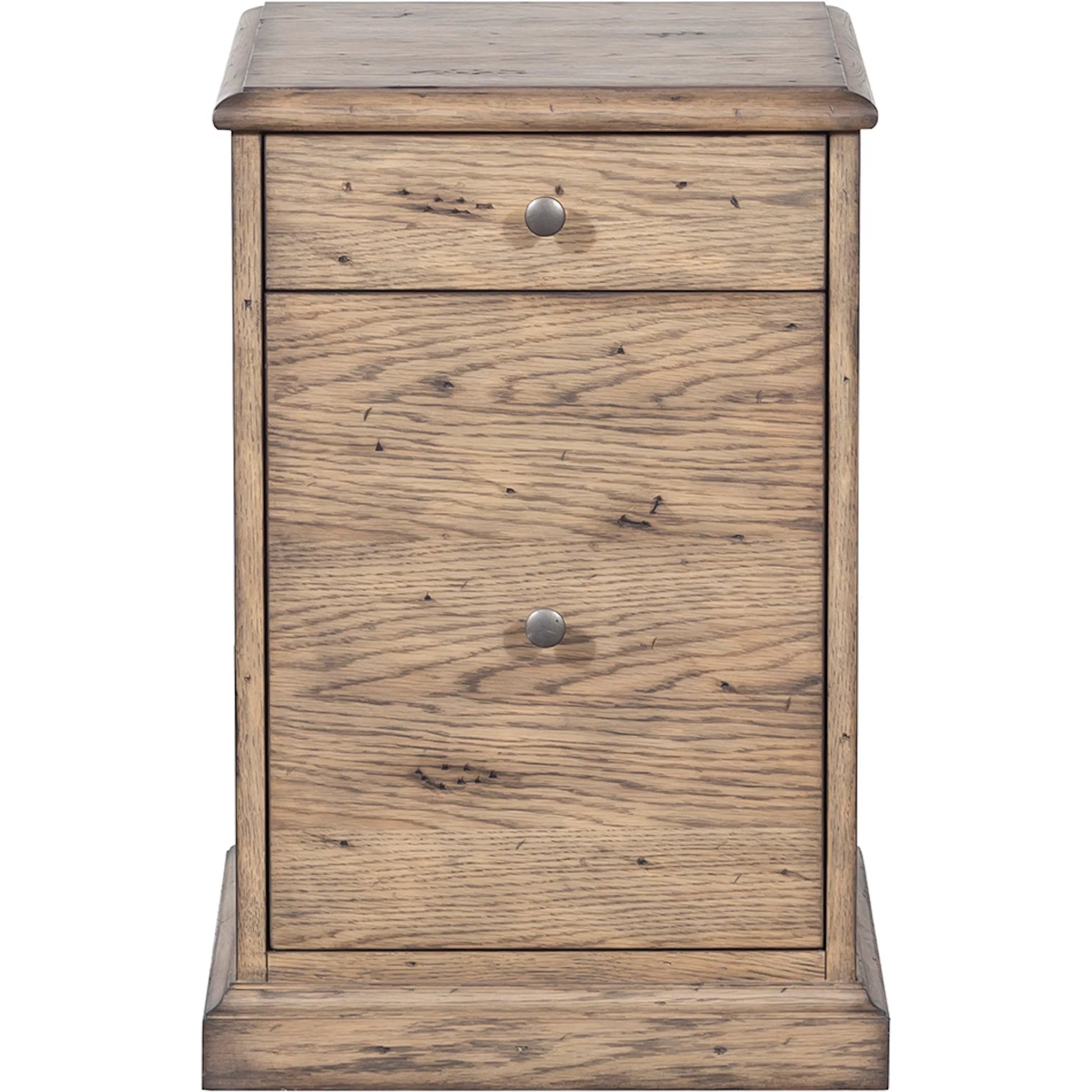 Arcadian Mobile File Cabinet by Fairfield Chair in brown and burnished oak. Made from white oak solids, veneers in a unique style.