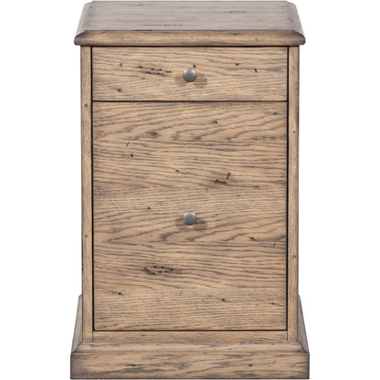 Arcadian Mobile File Cabinet by Fairfield Chair in brown and burnished oak. Made from white oak solids, veneers in a unique style.