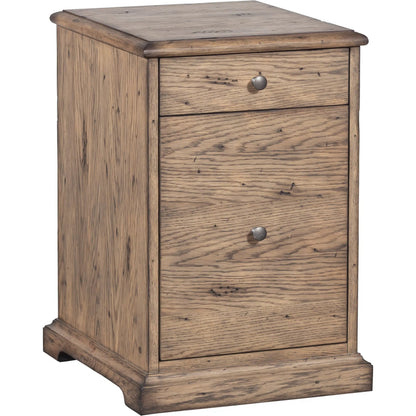 Arcadian Mobile File Cabinet by Fairfield Chair in brown and burnished oak. Made from white oak solids, veneers in a unique style.