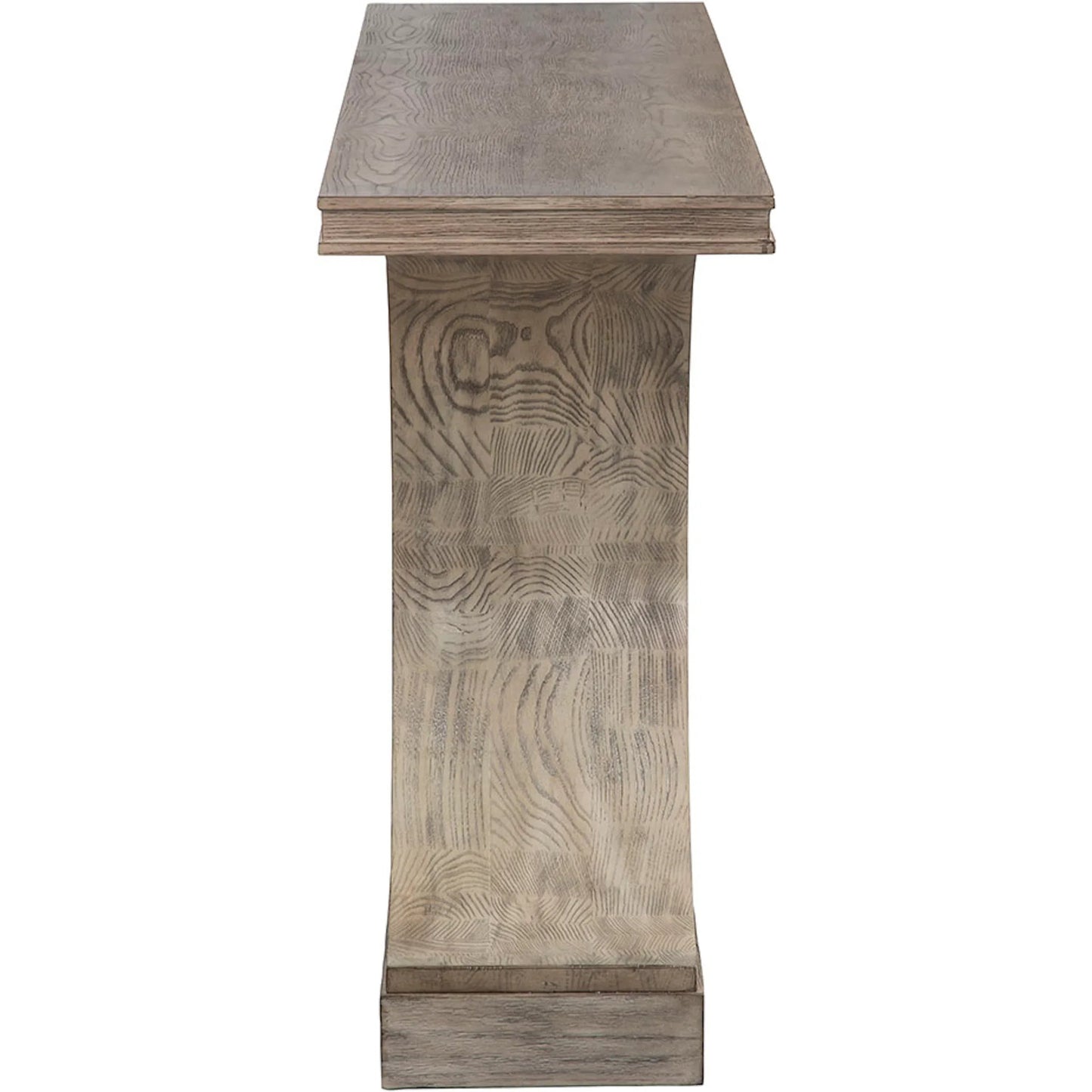 002 SI-2635831 | Additional Silo | Coeur d'Alene Console Table by Fairfield Chair in grey and reclaimed oak. Made from red oak solids, veneers in a unique style.