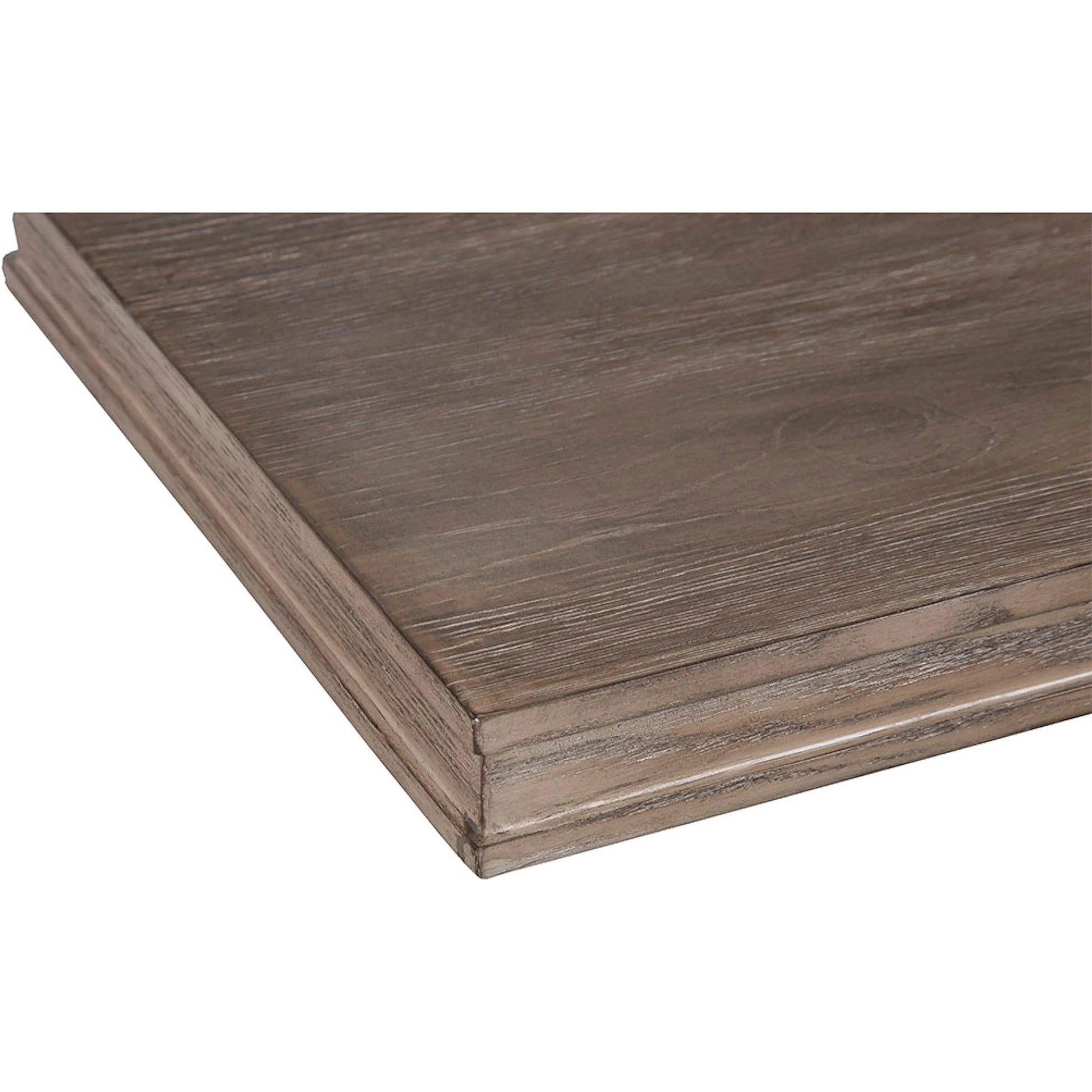 Coeur d'Alene Console Table by Fairfield Chair in grey and reclaimed oak. Made from red oak solids, veneers in a unique style.