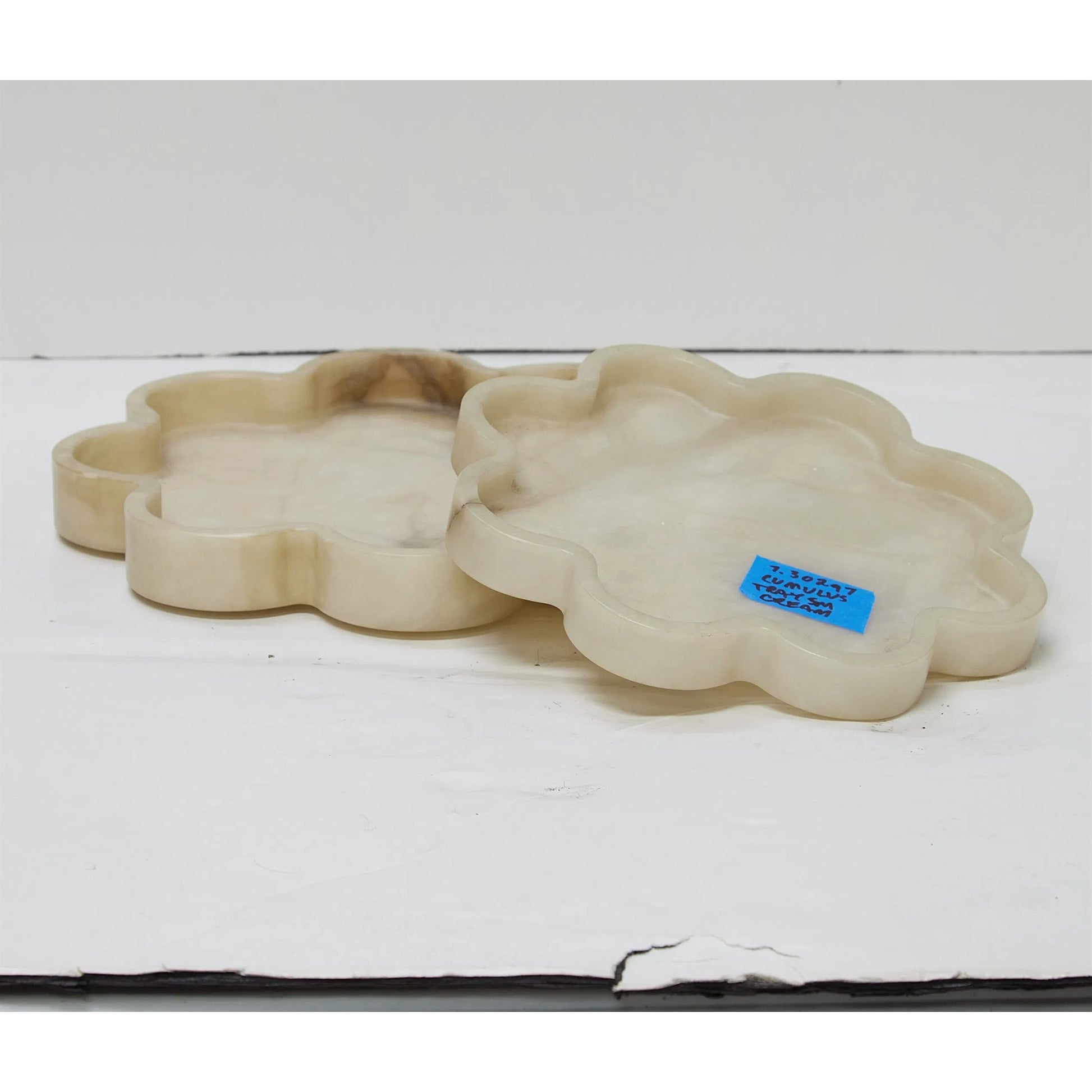 Cumulus Alabaster Tray by Global Views in ivory. Made from unique in a unique style.