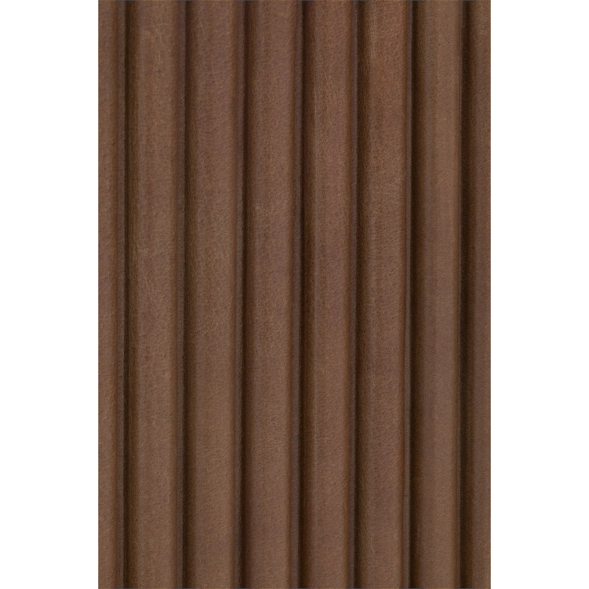 Dimitri Leather Wrapped Round Dining Table by Fairfield Chair in brown and kafe. Made from marble, leather wrap in a unique style.
