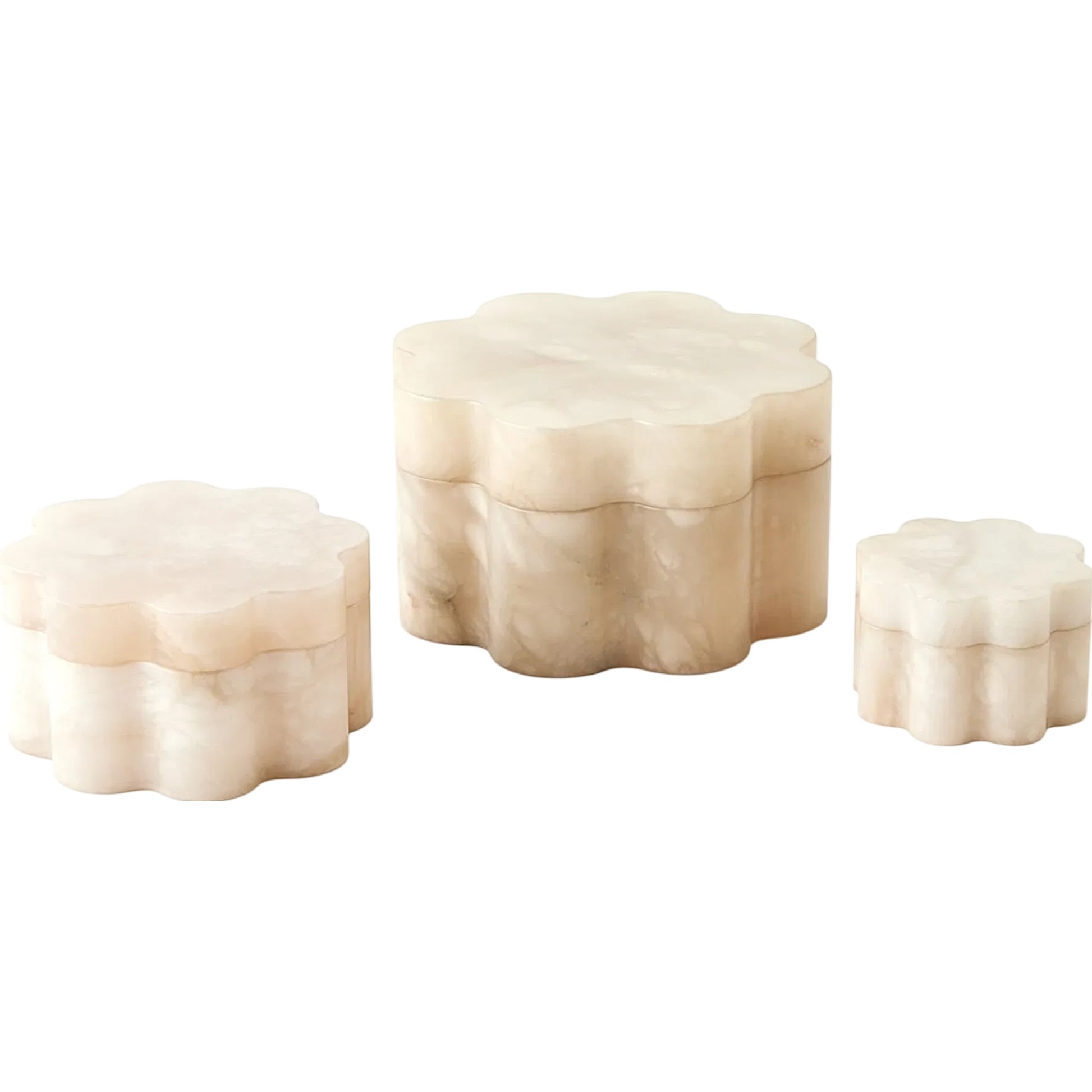 Cumulus Alabaster Wide Box by Global Views in ivory. Made from unique in a unique style.