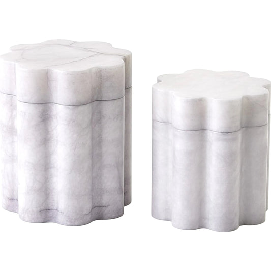 Cumulus Alabaster Tall Box by Global Views. Made from unique in a unique style.