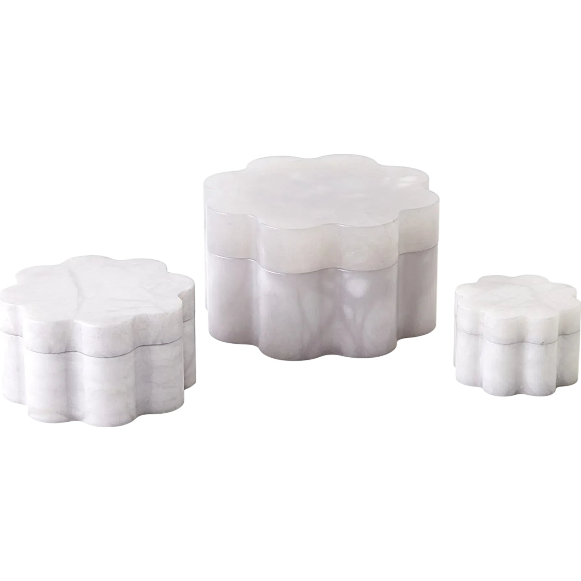 Cumulus Alabaster Wide Box by Global Views in ivory. Made from unique in a unique style.