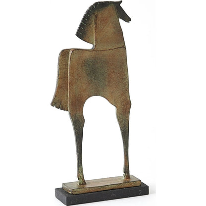 Trojan Horse Sculpture by Global Views in brown and black. Made from unique in a modern style.